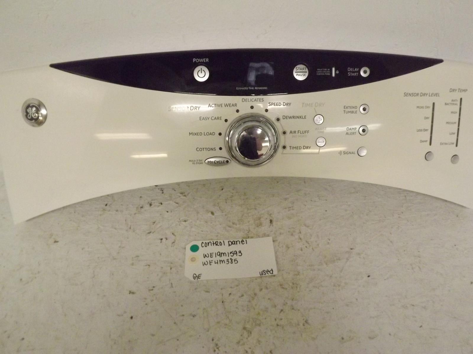 GE Dryer WE19M1593 WE4M385 Control Panel Used GE Dryer WE19M1593 WE4M385 Control Panel Used